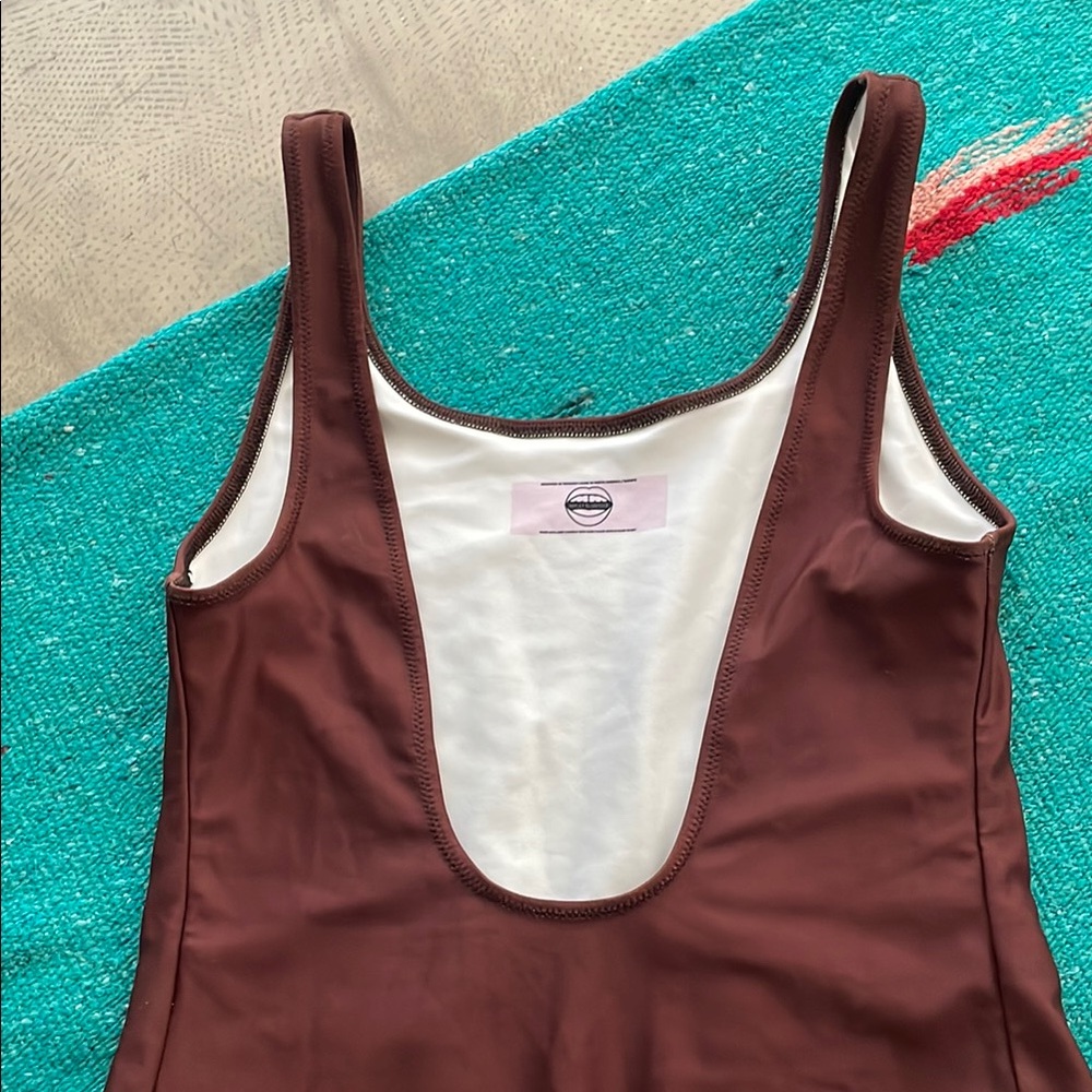 Cherry Print Brown Swimsuit M 🍒 - Picture 7 of 8